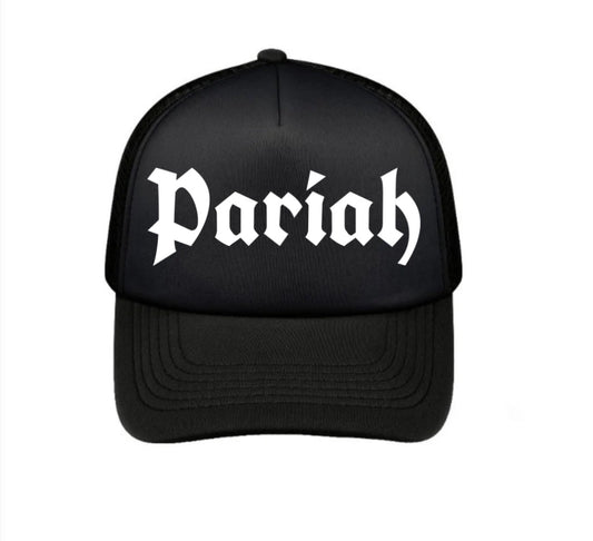 Black trucker cap